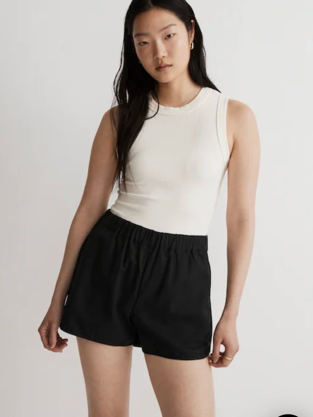 Madewell Pull-on Shorts, XS, Almost Black